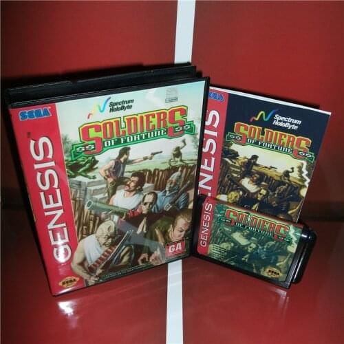 Soldiers of Forture US Cover with box and manual For Sega Megadrive Genesis Video Game Console 16 bit MD card