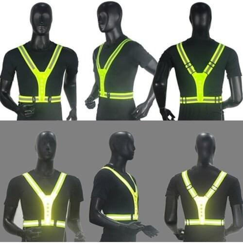 Color Luminous Vest LED Fiber Optic Night Running Night Riding Reflective Vest Outdoor Safety Sports Vest Comfortable Vest