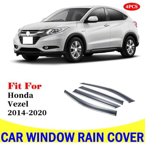 For Honda Vezel car window deflectors wind deflector sun guard rain vent visor cover trim car styling accessories 2014-2020
