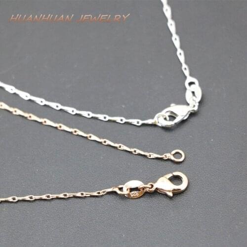 Fashion Statement Women Link Chain 1mm Copper Stainless Steel Choker Necklace Jewelry Chains Collar Diy Jewelry 18inch B3381