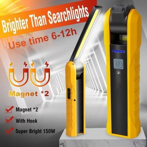 C2 Flashlight With Magnet Work Lamp Car Flashlight Multifunction Inspection Lamp Bottom With Magnet Rotatable Hook Working Lamp