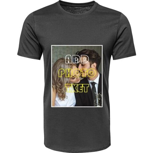 Custom T-Shirt Design Your Own Photo Text Personalized Mens Shirt Gift Tee
