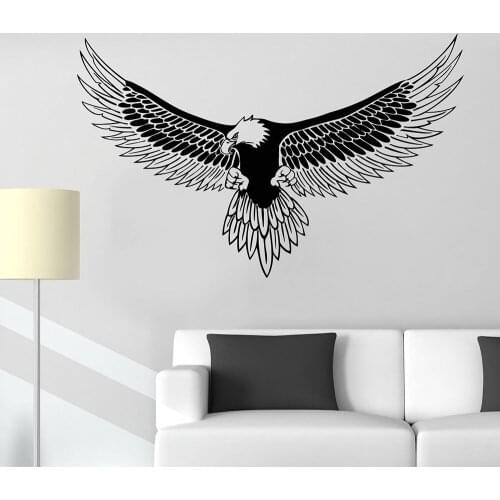 Bald Eagle Bird Feathers Vinyl Wall Decals Home Decor Art Wall Stickers