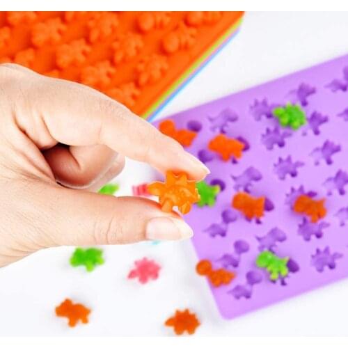 Cute Little Dinosaur Silicone Molds Chocolate Mould Ice Tray Mould Soft Candy Mould With Dropper J2Y