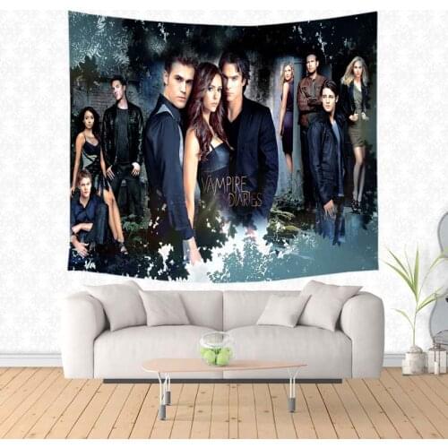 Multifunctional Polyester Sofa Blanket Beach Towel The Vampire Diaries Wall Hanging Tapestry Bed Cover Yoga Mat Home Decor