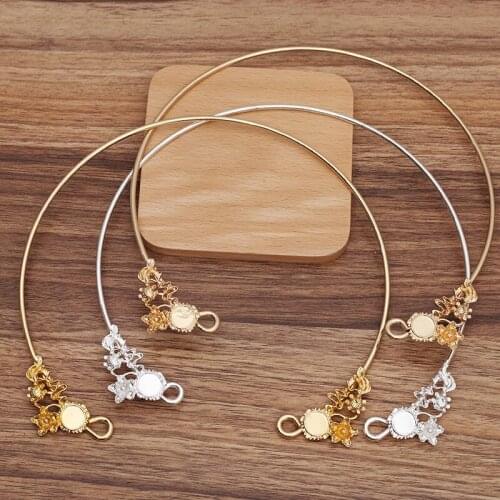 5 Pieces 17cm Diameter Metal Hoop Hairband For Women Headband Handmade Accessories DIY Jewelry Making