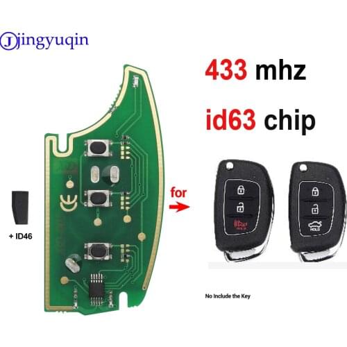 Jingyuqin 3B 433Mhz With id46 Car Key Board Control For Hyundai Solaris Accent Tucson l10 l20 l30 Kia Rio Ceed