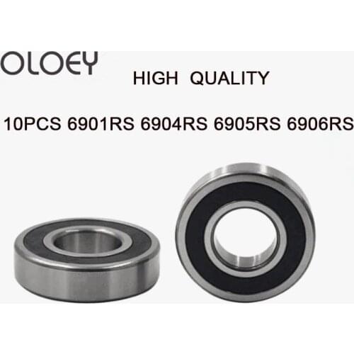 High Quality 6901RS 6904RS 6905RS 6906RS Bearing 10PCS Slim Thin Section Deep Groove Ball Bearings 6904 6905 6906 6901 RS