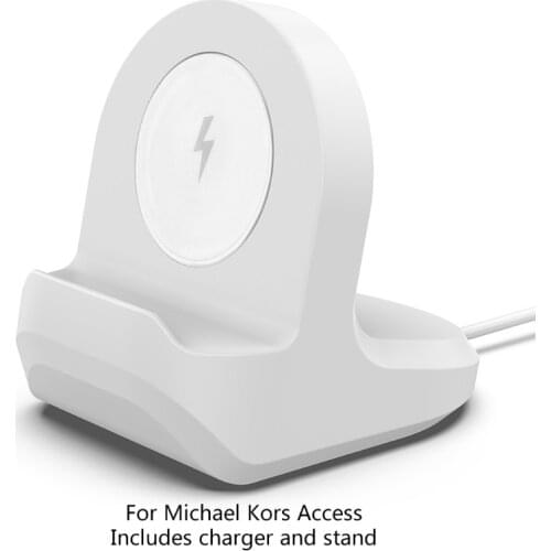 Portable Wireless Charging Base Stand Dock Smart Watch Charger Cable Bracket for Michael- Kors Access Watch Accessories