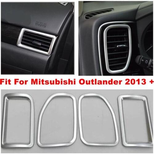 Dashboard Side Air Conditioning AC Outlet Vent Frame Decoration Cover Trim Fit For Mitsubishi Outlander 2013 - 2019 ABS Interior