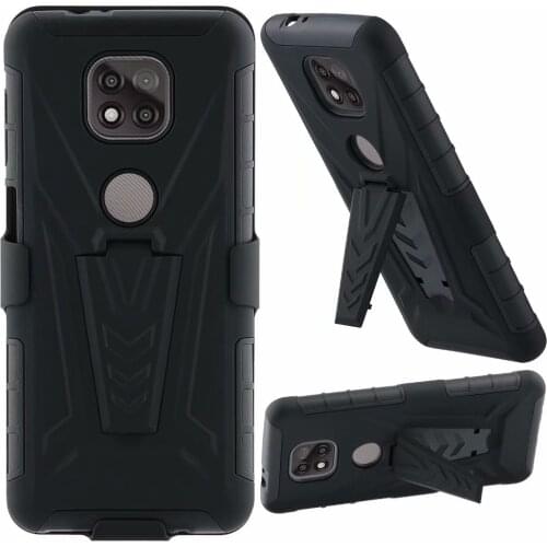 UYFRATE Shockproof Belt Clip Holster Kickstand Case For Motorola Moto G Power Moto G Stylus G Play Hybrid Heavy Duty Armor Cover
