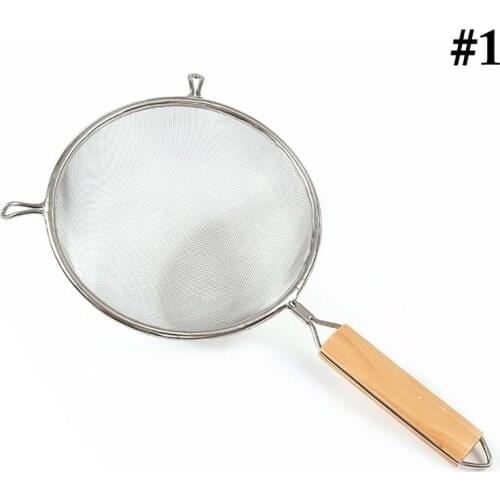 Stainless Steel Wire Fine Mesh Oil Strainer Flour Handheld Sifter Sieve Colanders DIY Cooking Kitchen Tools For Filtering Food