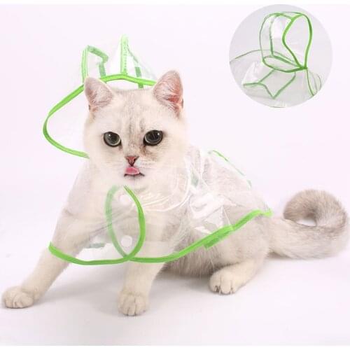 Pet Raincoat Transparent Vest Dog Raincoat Pu Four Seasons Cat Clothing Pet Supplies Accessories