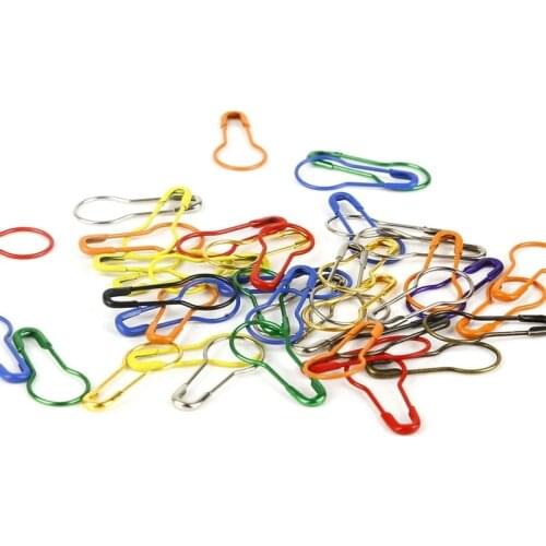 Multicolor Gourd Shape Safety Pins Matal Lable Safe Craft Knitting Cross Stitch Holder DIY Sewing Supplies100pcs/Bag