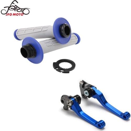 Motorcycle Grip Handle Handle Bar Throttle Tube & Titanium Brake Clutch Levers For YAMAHA YZ250F YZ426F WR250F 01-02