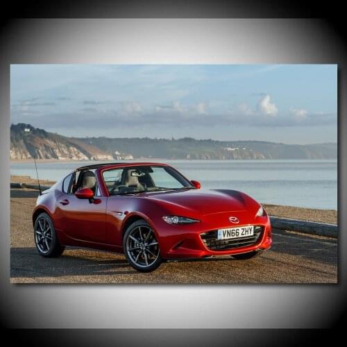 Supercar Mazdas MX-5 Red Car Vehicle Seaside Wallpaper Posters and Prints Wall Art Canvas Paintings For Living Room Decor