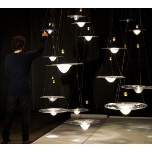 Shop decoration air pendant UFO Atrium Hotel Sales Office Sales Office Bar Restaurant Halo Creative Chandelier