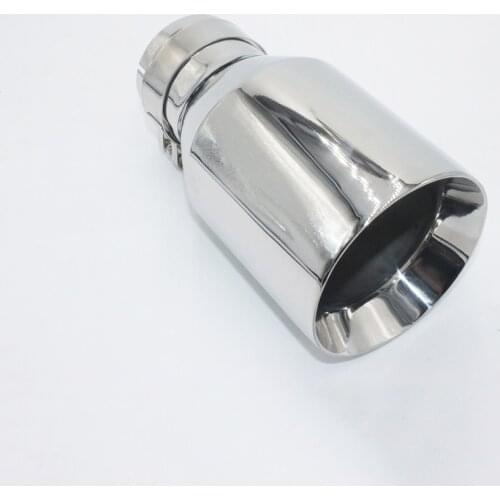 1 PCS Universal Car Exhaust Muffler Tip Stainless Steel Pipe Chrome Trim Modified Car Tail Throat Liner Pipe
