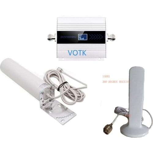 4G LTE Signal Booster 1800mhz DCS Celluar Amplifier Mobile Phone Repeater with Omini Outdoor antenna 15dbi Indoor Antenna