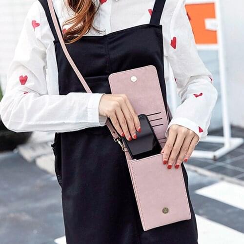 2021 Purse Wallet Card Holders Women Cellphone Pocket Handbag Clutch Long Vintage Women Messenger Shoulder Straps Bag