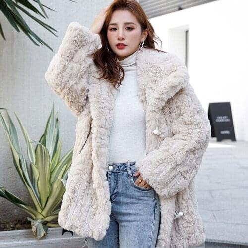 Women 2021 Autumn Winter Fashion Elegant Faux Fur Coat Female Warm Soft Fake Fur Jacket New Plush Overcoat Casual Outerwear S790