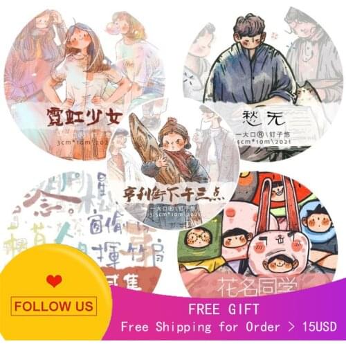 1 Loop Big Decorative Washi Tape Sample, Neon Girl, Inspiration Henry Street