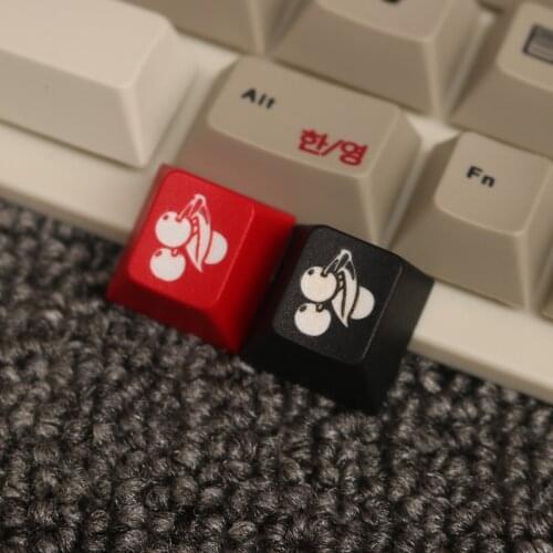1Pc PBT Keycap Red black Cute small keycaps cherry for mechanical keyboards Cherry R4