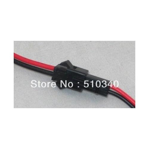 10 Set (10pcs male+10pcs female) JST 2.54mm SM 2-Pin 2 Way Multipole Connector plug With Wire free shipping