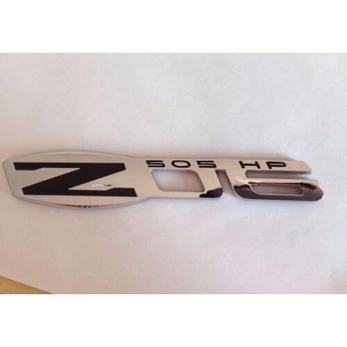 2006-2013 C6 Z06 505 HP Fender Emblem in Chrome & Black-50pcs