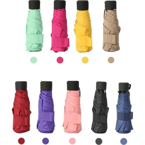 2018 9colors Mini Fresh Sunscreen 50% Off Sun Umbrella Innovative Ultralight Pocket Umbrella Folding Umbrella
