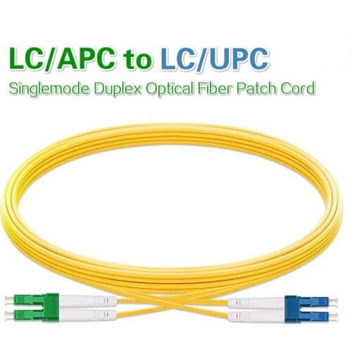 5PCS/lot LC/APC to LC/UPC Singlemode Duplex Optical Fiber Patch Cord Cable,3.0mm,9/125 1m 2m 3m 5m 10m 15m