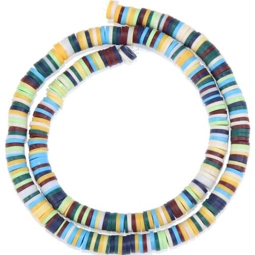 6mm Colorful Bead Polymer Clay Chip Disk Loose Spacer Clothing Accessories for DIY Handmade Craft Jewelry Necklace H9ED