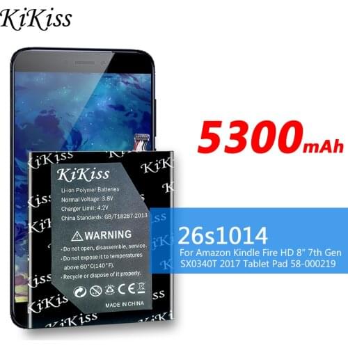 Battery 26s1014 5300mAh For Amazon Kindle Fire HD 8" 7th Generation SX0340T 2017 Tablet Pad 58-000219 58000219 Bateria