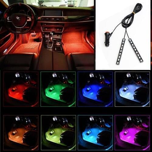 2pcs Car LED Foot Iamp Floor lamp Decorative lamp for Nissan Teana X-Trail Qashqai Livina Sylphy Tiida Sunny March Murano Geniss