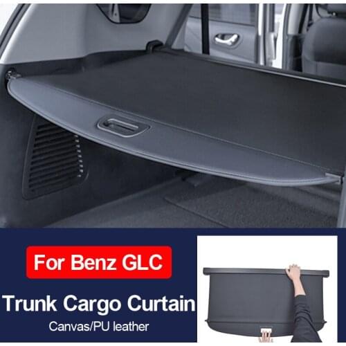 Trunk Cargo Cover For Benz GLC Security Shield Curtain Screen Shade Retractable Rear Shelf Cover Car Accessories Organizer
