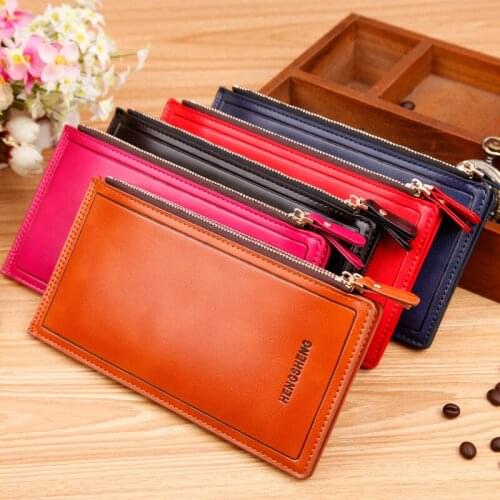 Baellerry Wallet Women Leather Card Holder Clutch Casual Women Wallets Zipper Pocket Hasp Ladies Wallet Female Purse New