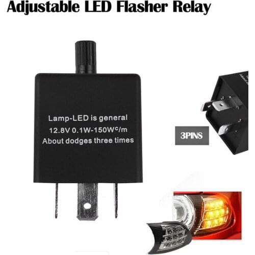 CARPRIE Relay Switch 1PC Auto Relay CF14 3 Pin Adjustable 12V LED Flasher Relay Fix Turn Signal Hyper Flash Relay a9