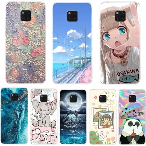 For Huawei Mate pro Case Soft Back Cover TPU Silicone Case For Huawei Mate 20 20 Pro SNE-LX1 Phone Cases cat