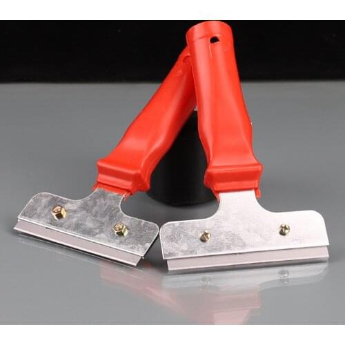 Caulk Cleaning Knife Glass Glue Removal Scraper Tile Floor Spatula Beauty Sewing Tool Red Handle Plastic