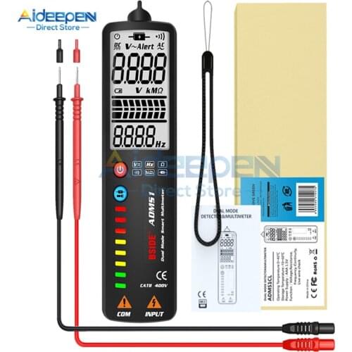 3 in 1 Digital Multimeter Smart Tester ADMS1CL DC AC Voltmeter+EBTN LCD Voltage Indicator Detector Screwdriver+Hidden Wire Test