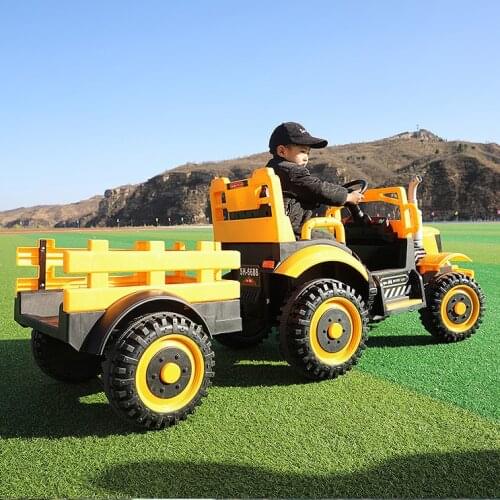 200cm electric four-wheel remote control tractor double toy car oversized engineering vehicle
