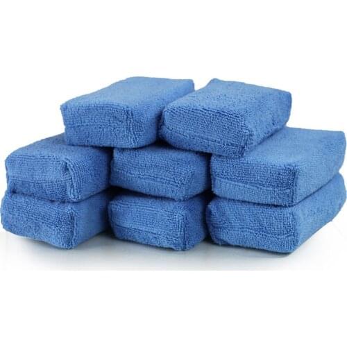 AUTOYOUTH Microfiber Car Cleaning Applicators Car Washing Sponge Automobile Cleaning Cloths Car Wax Polishing Pad Car Detailling