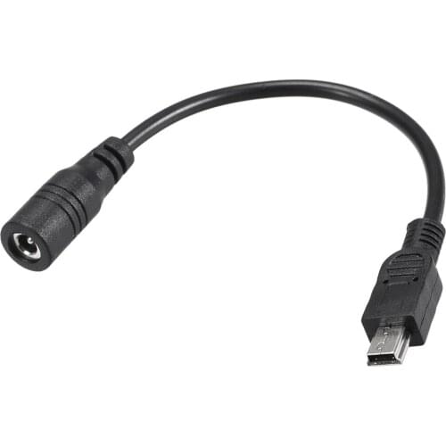 Uxcell 5pcs 11cm DC Female Power Supply 4.0x1.7mm Adapter to Mini USB Plug Male Cable