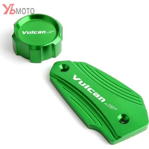 Motorcycle Front & Rear Fluid Reservoir Cover Cylinder Brake Cap For KAWASAKI Vulcan S 650 VN650 EN650 2015 2016 2017 2018 2019