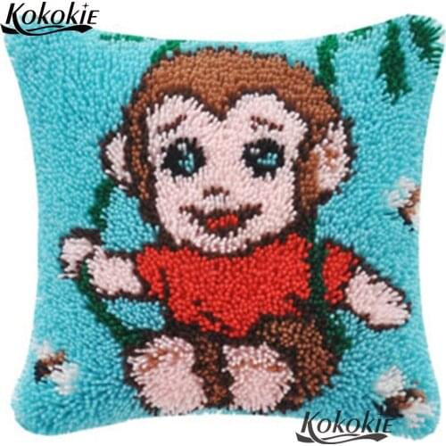 Latch hook rug pillow animals counted cross stitch kits for embroidery needlework cushion Patchwork Pillowcase embriodered mats