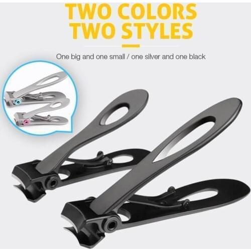 Stainless Steel Nail Clippers With Large Openings Professional Nail Cutter Portable Fingernail Clippers