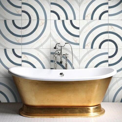 10/15/20/30cm Morocco Style Colorful Retro Tiles Wall Sticker Kitchen Bathroom Tile Waist Line Wallpaper PVC customed