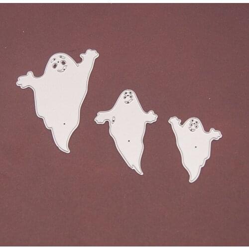 2021 New Halloween Ghosts Cutting Dies DIY Scrapbooking Embossing Paper Photo Frame Stamps Crafts Template Mould Stencils