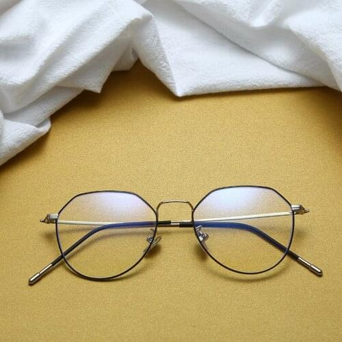 Veshion Brand Designer Blue Light Mens Glasses Polygon Eyeglasses Frames for Male Female Fashion Ultra-light Optical Lens Myopia