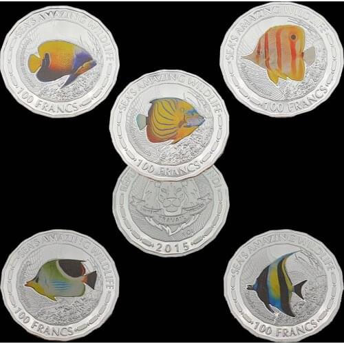 RH Silver Plated Wildlife Tropical Clown Fish Commemorative Coins Collectibles For Collection Gifts Business Gifts